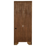 Hartshill 78-inch 3-shelf Cabinet Bookcase Burnished Oak - Tampa Furniture Outlet