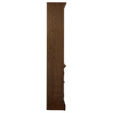 Hartshill 78-inch 3-shelf Cabinet Bookcase Burnished Oak - Tampa Furniture Outlet