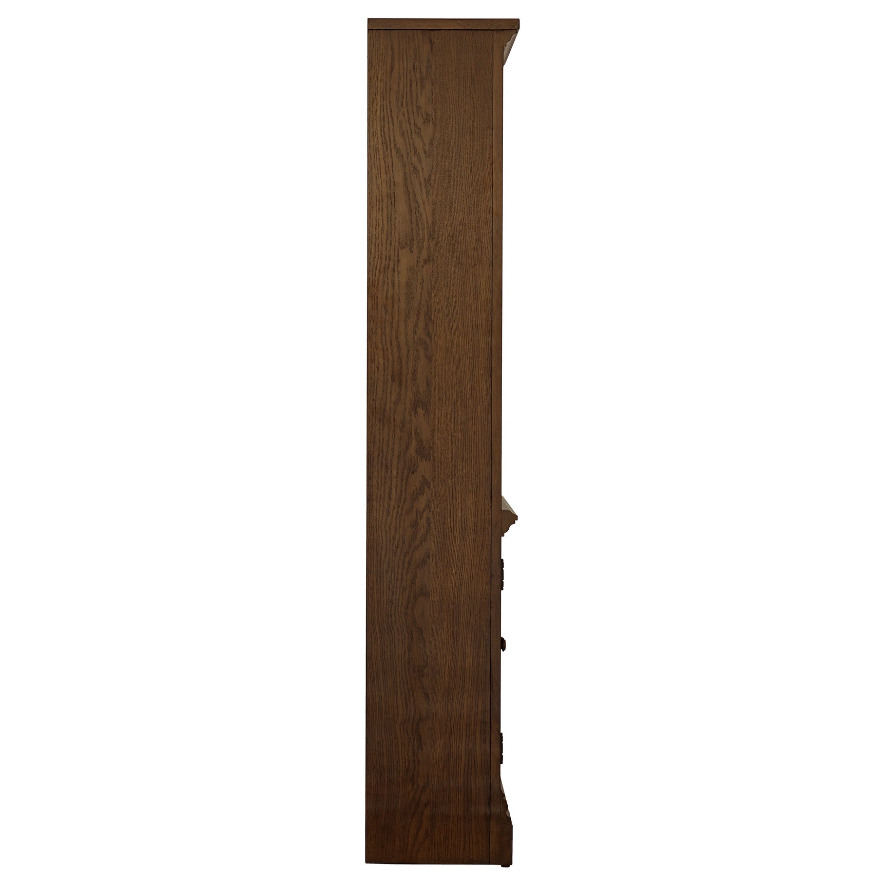 Hartshill 78-inch 3-shelf Cabinet Bookcase Burnished Oak - Tampa Furniture Outlet