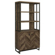 Tampa Furniture Outlet - Coaster - Millbrook 71-inch 2-door Storage Bookshelf Rustic Oak - 882093