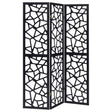 Tampa Furniture Outlet - Coaster - Nailan 3-Panel Room Divider Folding Screen Black Open Mosaic - 900092