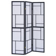 Tampa Furniture Outlet - Coaster - Damis 3-Panel Room Divider Folding Shoji Screen Black - 900102