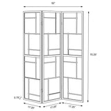 Damis 3-Panel Room Divider Folding Shoji Screen Black - Tampa Furniture Outlet
