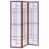 Tampa Furniture Outlet - Coaster - Katerina 3-Panel Room Divider Folding Shoji Screen Cherry - 900110