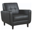 Tampa Furniture Outlet - Coaster - Aaron Upholstered Track Arm Tufted Accent Chair Black - 900204