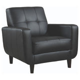 Tampa Furniture Outlet - Coaster - Aaron Upholstered Track Arm Tufted Accent Chair Black - 900204
