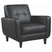 Tampa Furniture Outlet - Coaster - Aaron Upholstered Track Arm Tufted Accent Chair Black - 900204