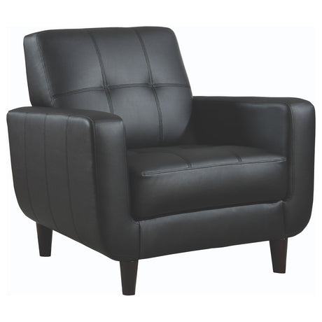 Tampa Furniture Outlet - Coaster - Aaron Upholstered Track Arm Tufted Accent Chair Black - 900204