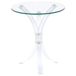 Tampa Furniture Outlet - Coaster - Laning Round Glass Top Acrylic Side Table Clear - 900490