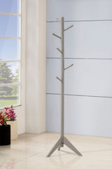 Devlin 6 Hook Freestanding Wood Coat Rack Hat Hanger Grey - Tampa Furniture Outlet
