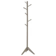 Tampa Furniture Outlet - Coaster - Devlin 6 Hook Freestanding Wood Coat Rack Hat Hanger Grey - 900632