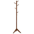 Tampa Furniture Outlet - Coaster - Devlin 6 Hook Freestanding Wood Coat Rack Hat Hanger Walnut - 900633