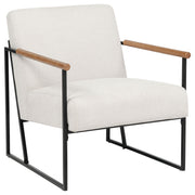 Tampa Furniture Outlet - Coaster - Monsen Fabric Upholstered Metal Frame Accent Chair Ivory - 900648