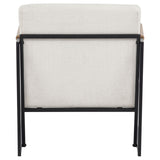 Monsen Fabric Upholstered Metal Frame Accent Chair Ivory
