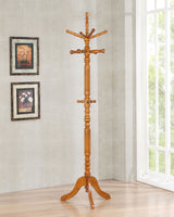 Achelle 11 Hook Freestanding Coat Rack Hanger Golden Brown - Tampa Furniture Outlet