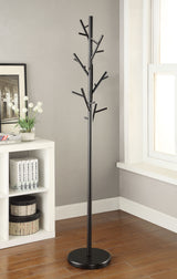 Clover 18 Hook Freestanding Metal Coat Rack Hat Hanger Black - Tampa Furniture Outlet