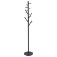 Tampa Furniture Outlet - Coaster - Clover 18 Hook Freestanding Metal Coat Rack Hat Hanger Black - 900897