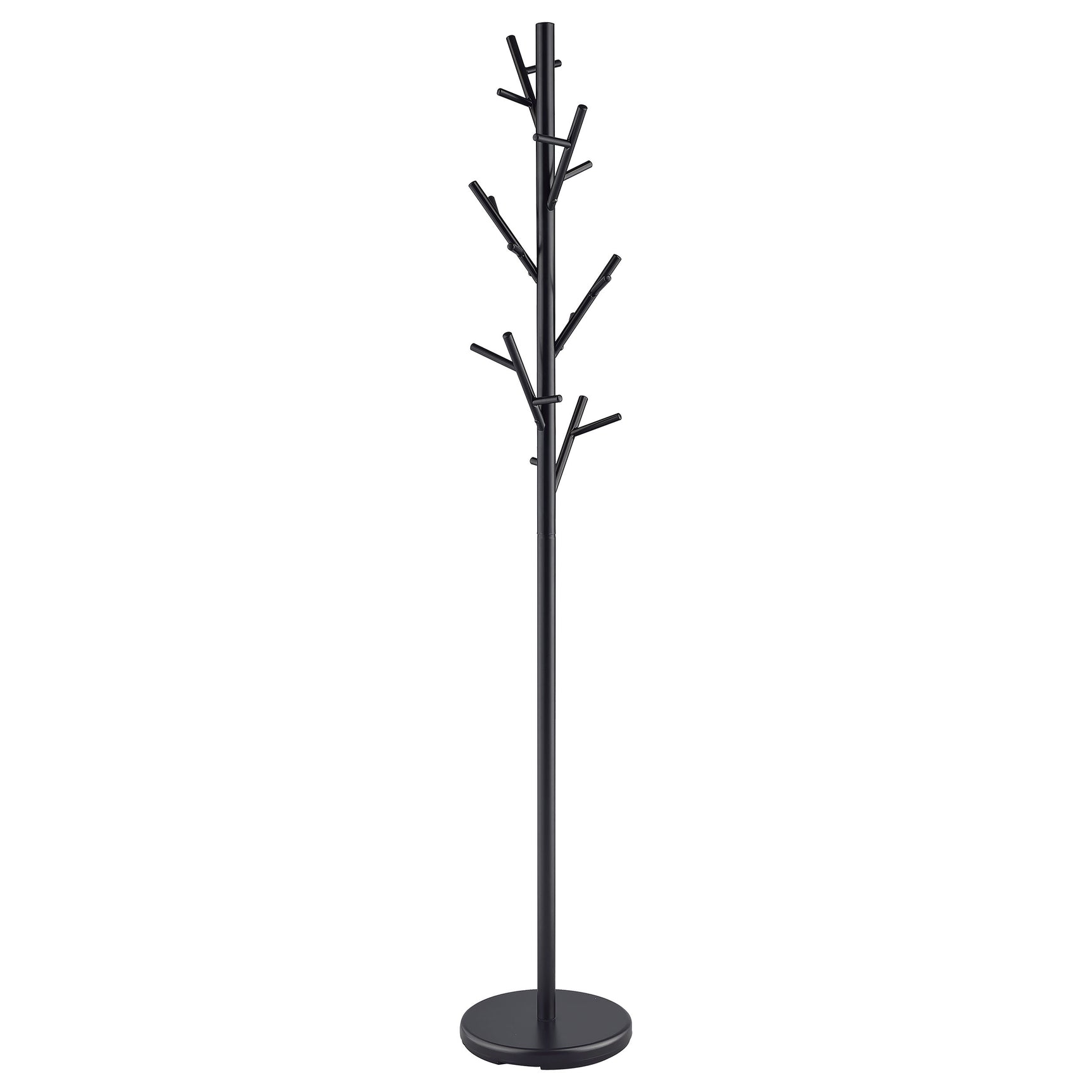 Clover 18 Hook Freestanding Metal Coat Rack Hat Hanger Black - Tampa Furniture Outlet