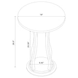 Elton Round Faux Marble Top Plant Stand Brown - Tampa Furniture Outlet