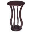 Tampa Furniture Outlet - Coaster - Elton Round Wood Top Accent Plant Stand Cherry - 900934