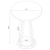 Elton Round Wood Top Accent Plant Stand Cherry - Tampa Furniture Outlet