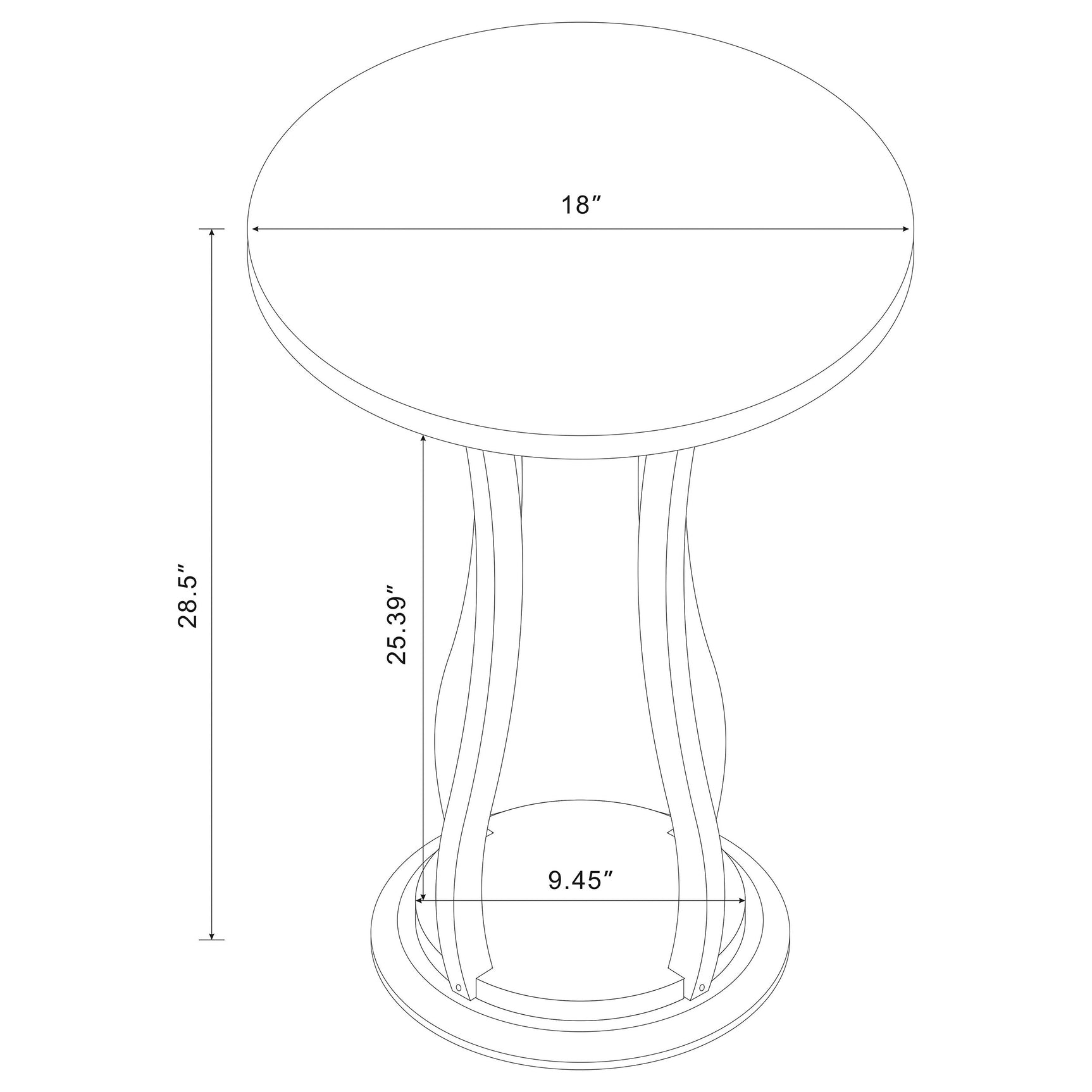 Elton Round Wood Top Accent Plant Stand Cherry - Tampa Furniture Outlet