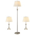 Tampa Furniture Outlet - Coaster - Griffin 3-piece Floor and Table Lamp Set Brushed Nickel - 901235