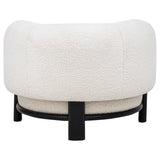 Lawler Upholstered Barrel Back Accent Chair Ivory and Black