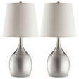 Tampa Furniture Outlet - Coaster - Tenya 24-inch Empire Shade Urn Table Lamp Silver (Set of 2) - 901471