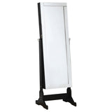 Tampa Furniture Outlet - Coaster - Cortez Cheval Mirror with Jewelry Storage Black - 901828