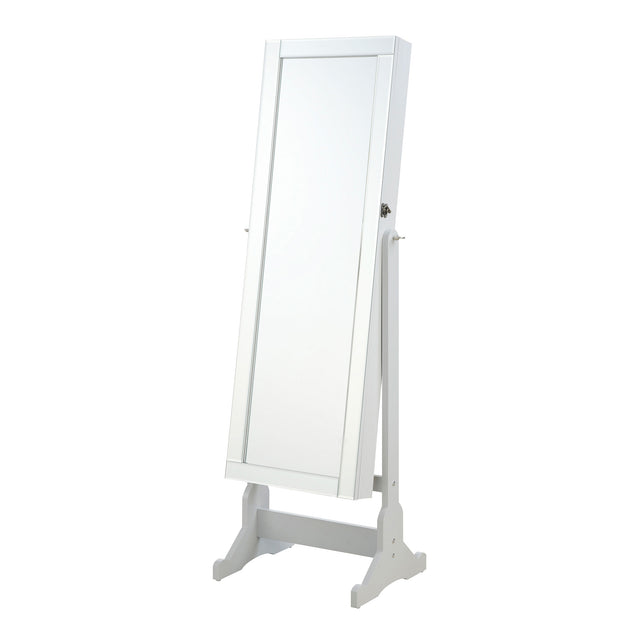 Tampa Furniture Outlet - Coaster - Yvonne Cheval Mirror with Jewelry Storage Dove Grey - 901866