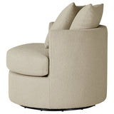 Debbie Upholstered Swivel Accent Chair Camel - Tampa Furniture Outlet