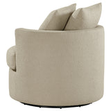 Debbie Upholstered Swivel Accent Chair Camel - Tampa Furniture Outlet
