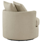 Debbie Upholstered Swivel Accent Chair Camel - Tampa Furniture Outlet