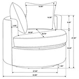 Debbie Upholstered Swivel Accent Chair Camel - Tampa Furniture Outlet