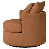 Debbie Upholstered Swivel Accent Chair Burnt Orange - Tampa Furniture Outlet