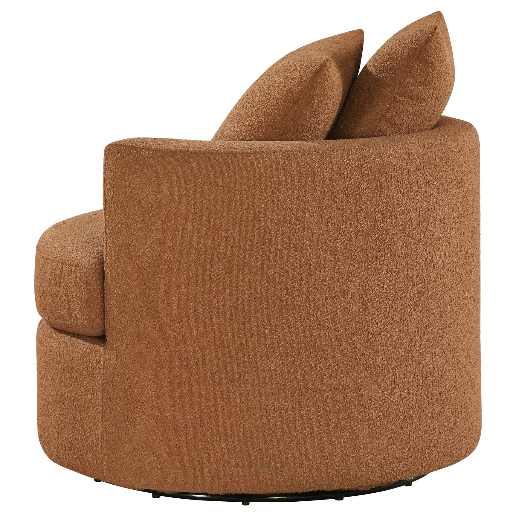 Debbie Upholstered Swivel Accent Chair Burnt Orange - Tampa Furniture Outlet