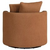 Debbie Upholstered Swivel Accent Chair Burnt Orange - Tampa Furniture Outlet