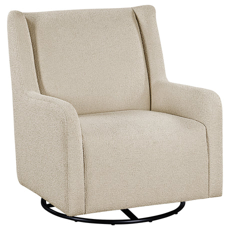 Tampa Furniture Outlet - Coaster - Serra Boucle Upholstered Swivel Glider Sandy Beige - 902453
