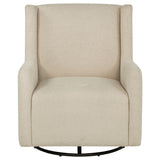 Serra Boucle Upholstered Swivel Glider Sandy Beige - Tampa Furniture Outlet