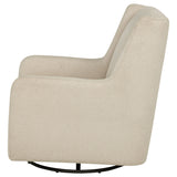 Serra Boucle Upholstered Swivel Glider Sandy Beige - Tampa Furniture Outlet