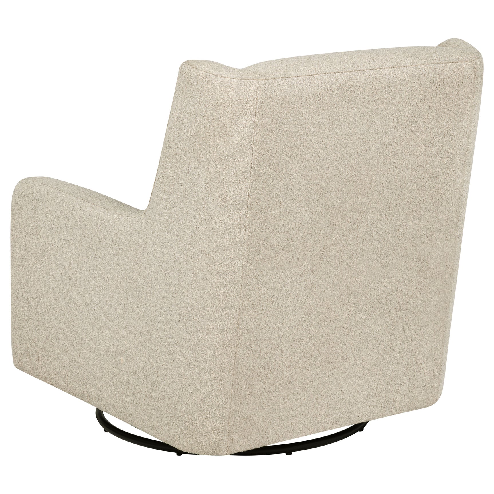 Serra Boucle Upholstered Swivel Glider Sandy Beige - Tampa Furniture Outlet