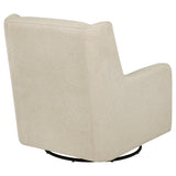 Serra Boucle Upholstered Swivel Glider Sandy Beige - Tampa Furniture Outlet