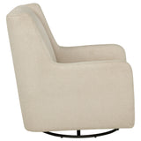 Serra Boucle Upholstered Swivel Glider Sandy Beige - Tampa Furniture Outlet
