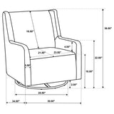 Serra Boucle Upholstered Swivel Glider Sandy Beige - Tampa Furniture Outlet