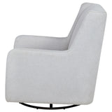 Serra Boucle Upholstered Swivel Glider Dove Grey - Tampa Furniture Outlet