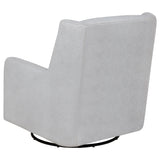 Serra Boucle Upholstered Swivel Glider Dove Grey - Tampa Furniture Outlet