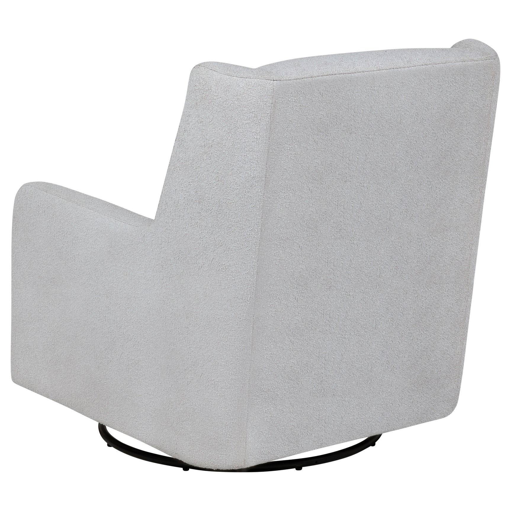 Serra Boucle Upholstered Swivel Glider Dove Grey - Tampa Furniture Outlet