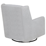 Serra Boucle Upholstered Swivel Glider Dove Grey - Tampa Furniture Outlet