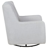 Serra Boucle Upholstered Swivel Glider Dove Grey - Tampa Furniture Outlet